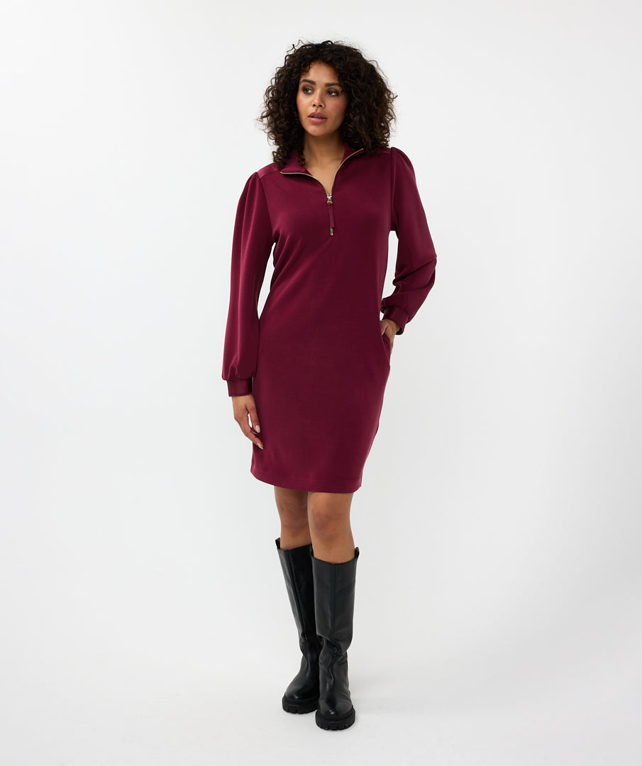 Esqualo Dress Zipped-Wine