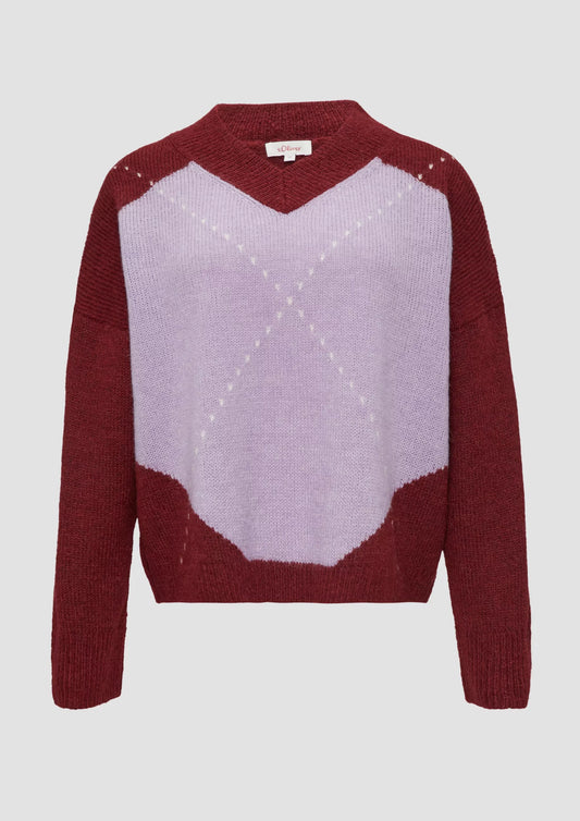 S.Oliver Knitted pullover-Lilac/Pink