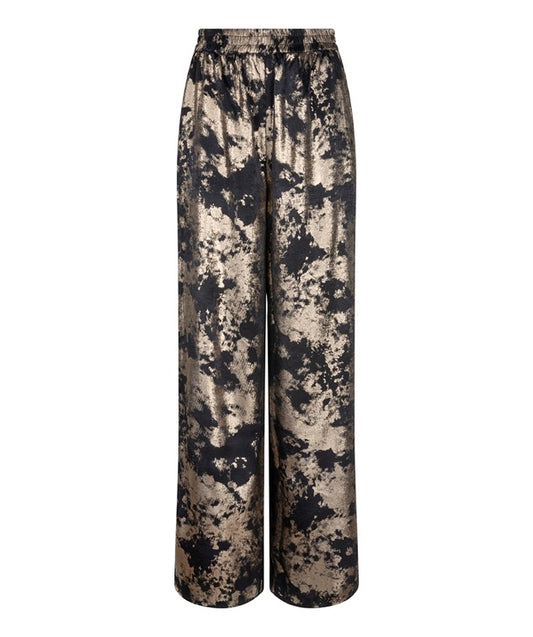 Esqualo Trousers palazzo lamee-Black