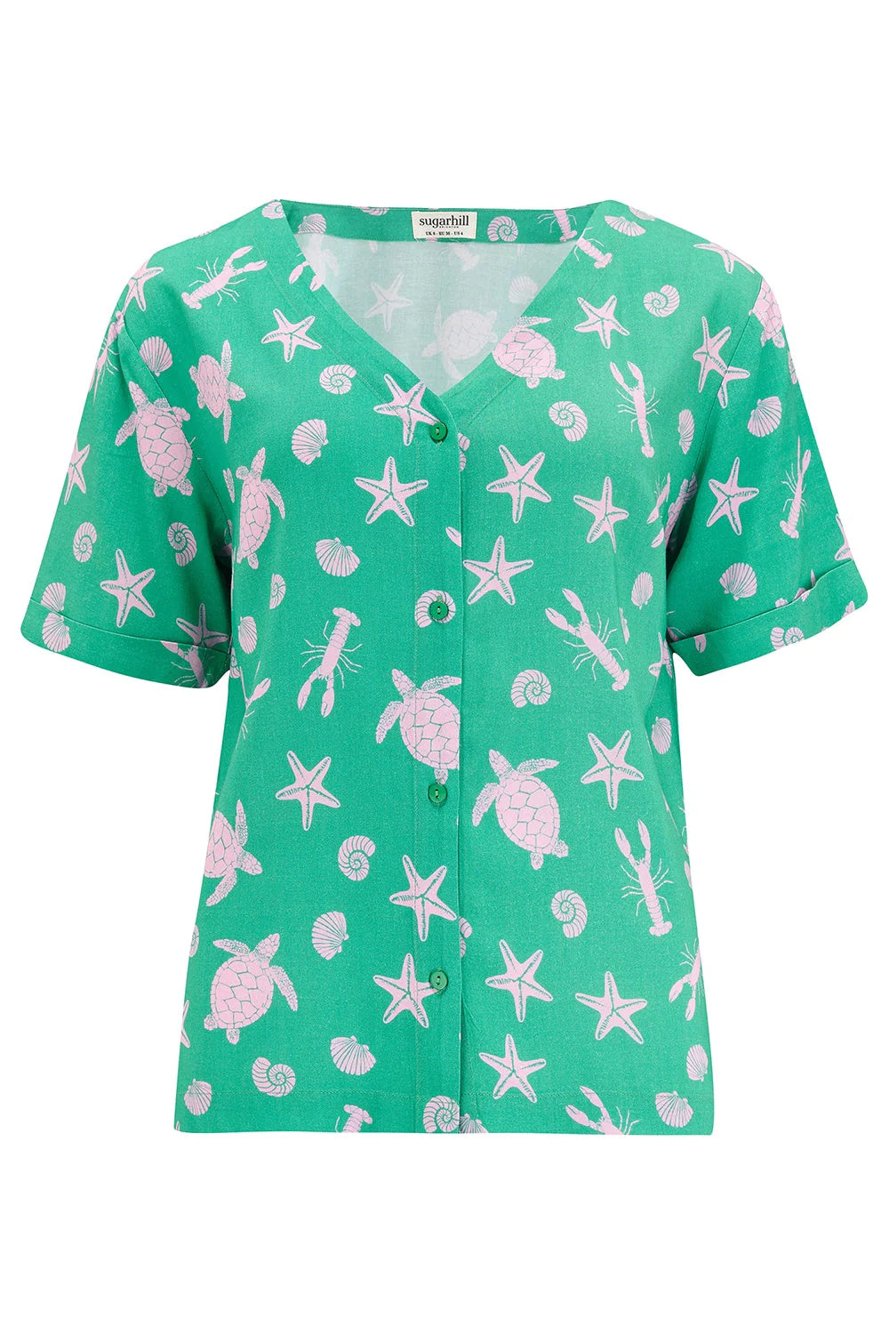 Sugarhill Hatty Shirt-Green/Pink Cove