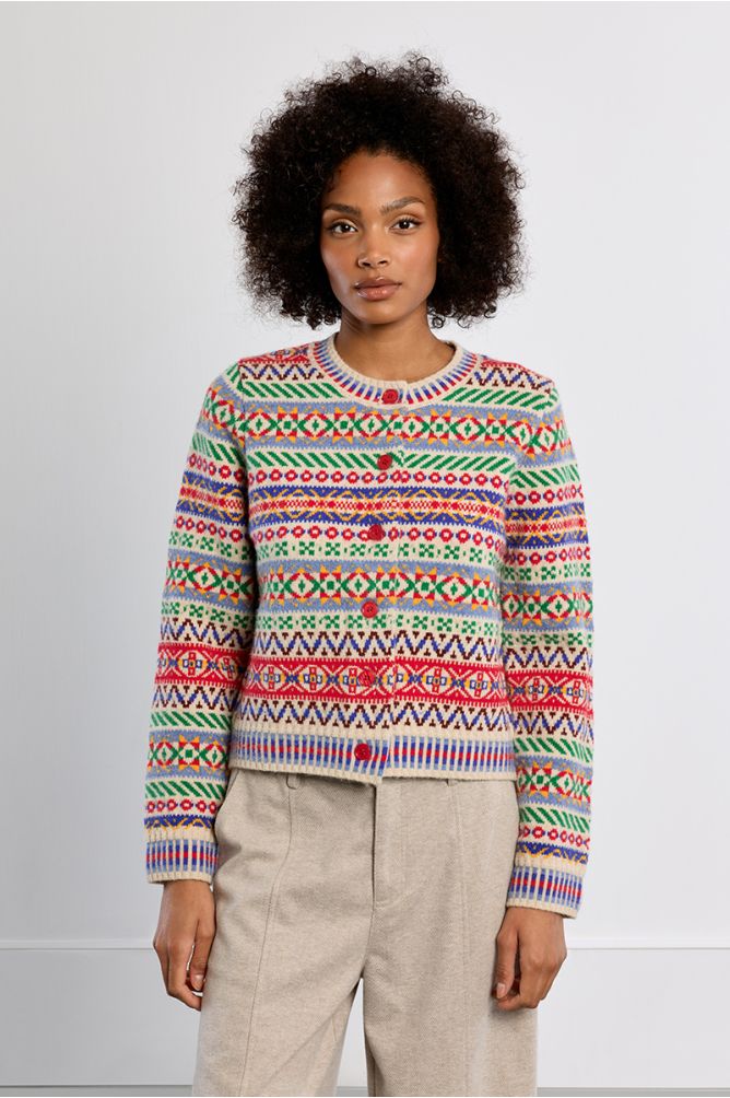 Molly Bracken Cardigan - Red Mix.