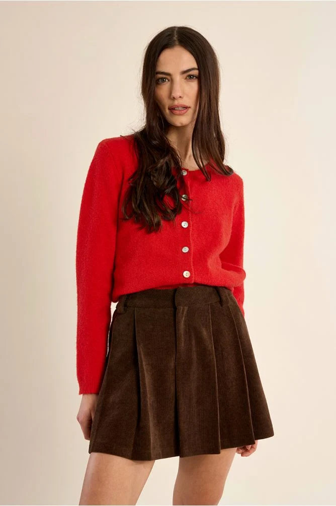 Molly Bracken Cardigan - Plain Red.