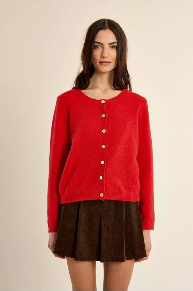 Molly Bracken Cardigan - Plain Red.