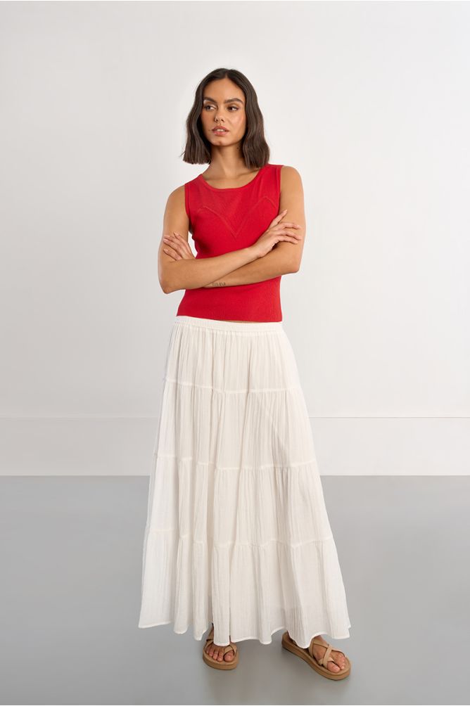 Molly Bracken Knitted Tank Top - Red.