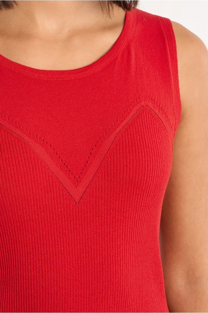 Molly Bracken Knitted Tank Top - Red.