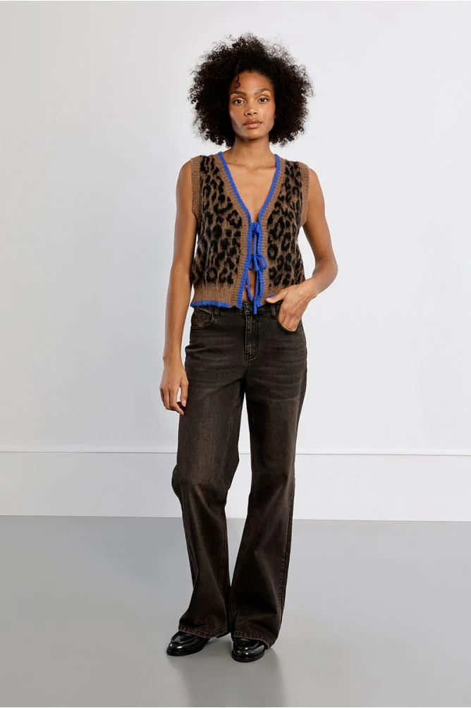 Molly Bracken Sleeveless Knit - Leopard Mix