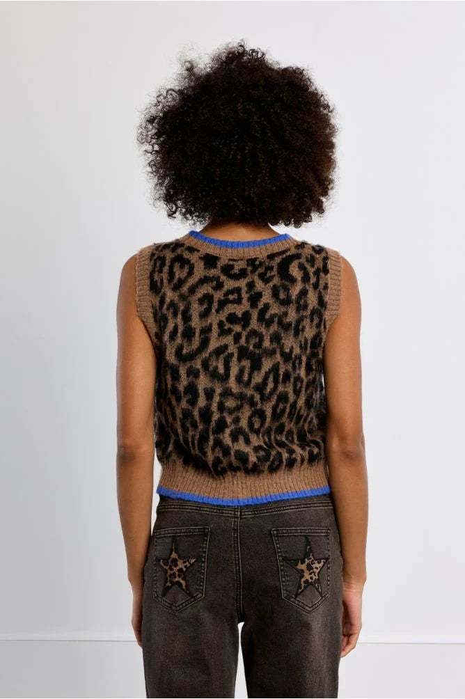 Molly Bracken Sleeveless Knit - Leopard Mix