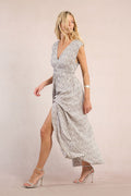 Molly Bracken Leopard Print Maxi Dress.