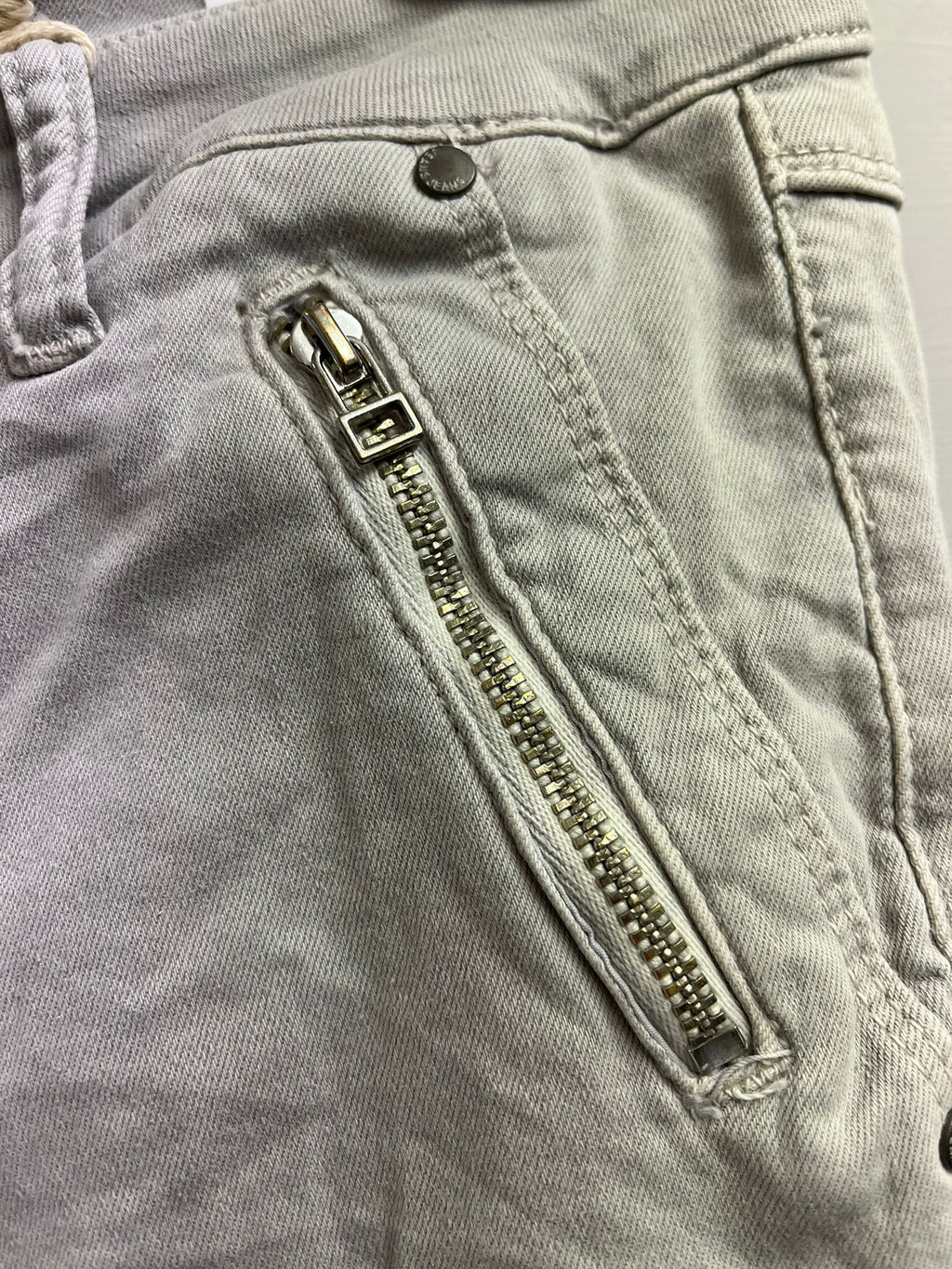 Kyla Mellie Cotton Jeans-Pearl Grey