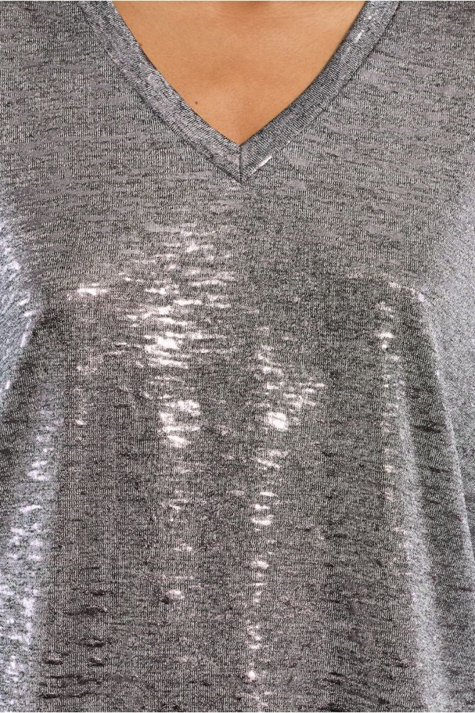 Molly Bracken Metallic Top - Silver.