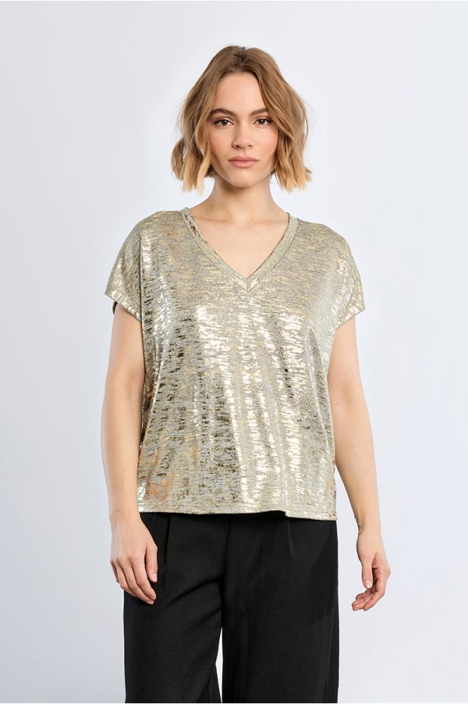 Molly Bracken Metallic Top - Gold.