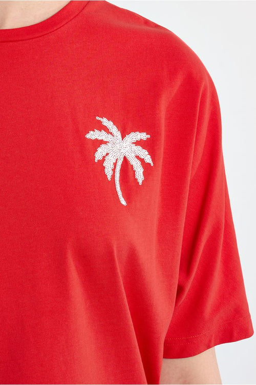Molly Bracken Over Sized Palm Tree T/Shirt
