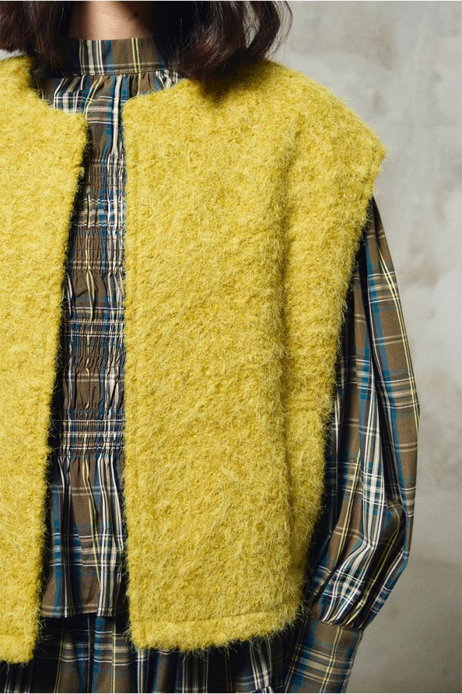 Molly Bracken Sleeveless Jacket - Lime Green.