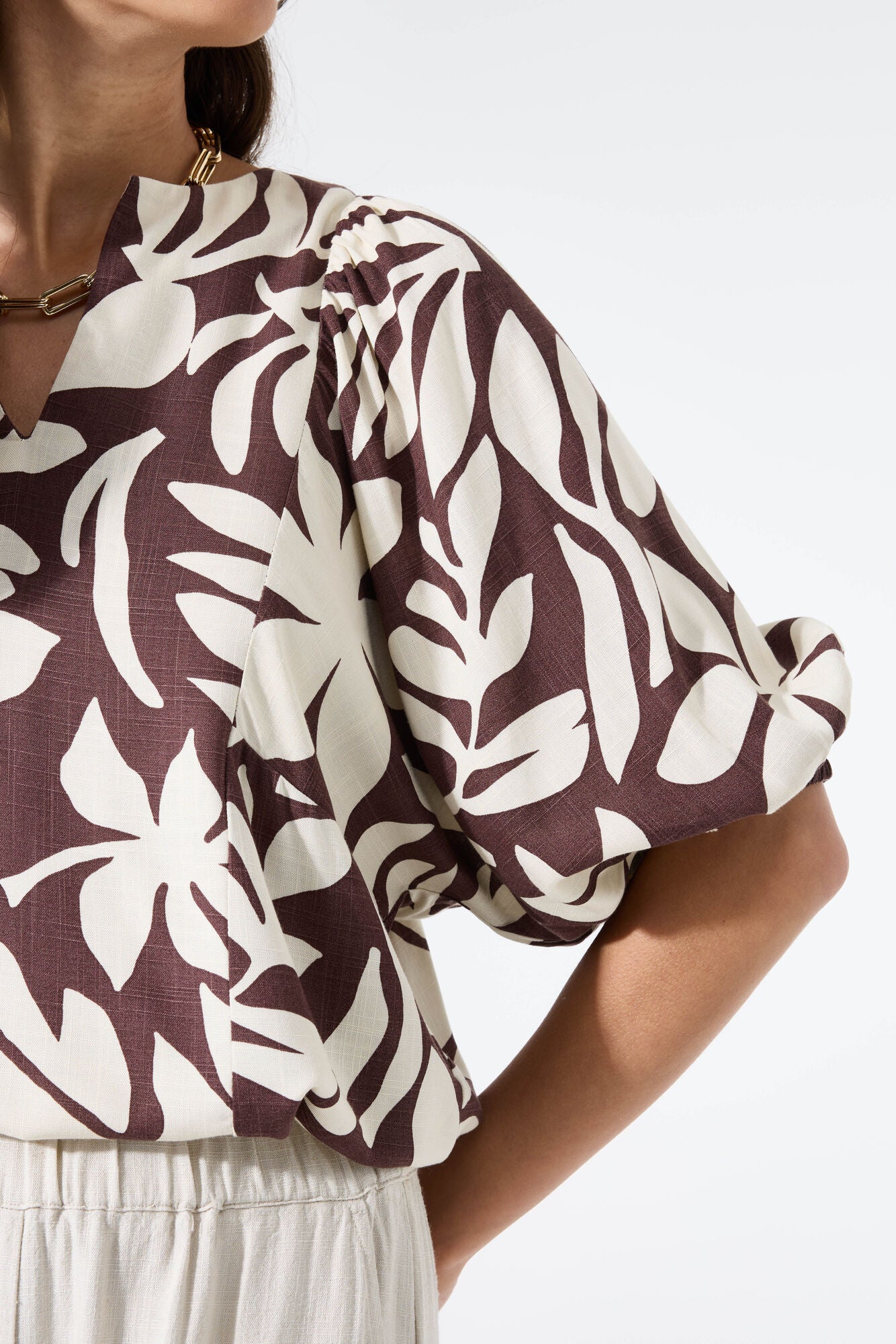 Garcia Ladies Top - Brown Mix.