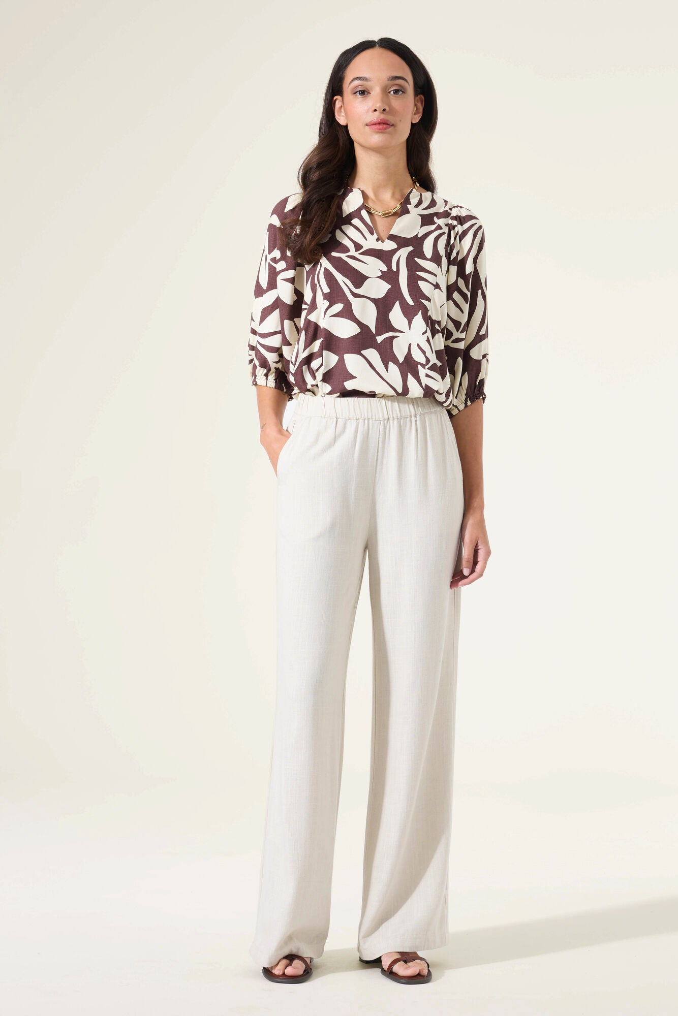 Garcia Ladies Top - Brown Mix.