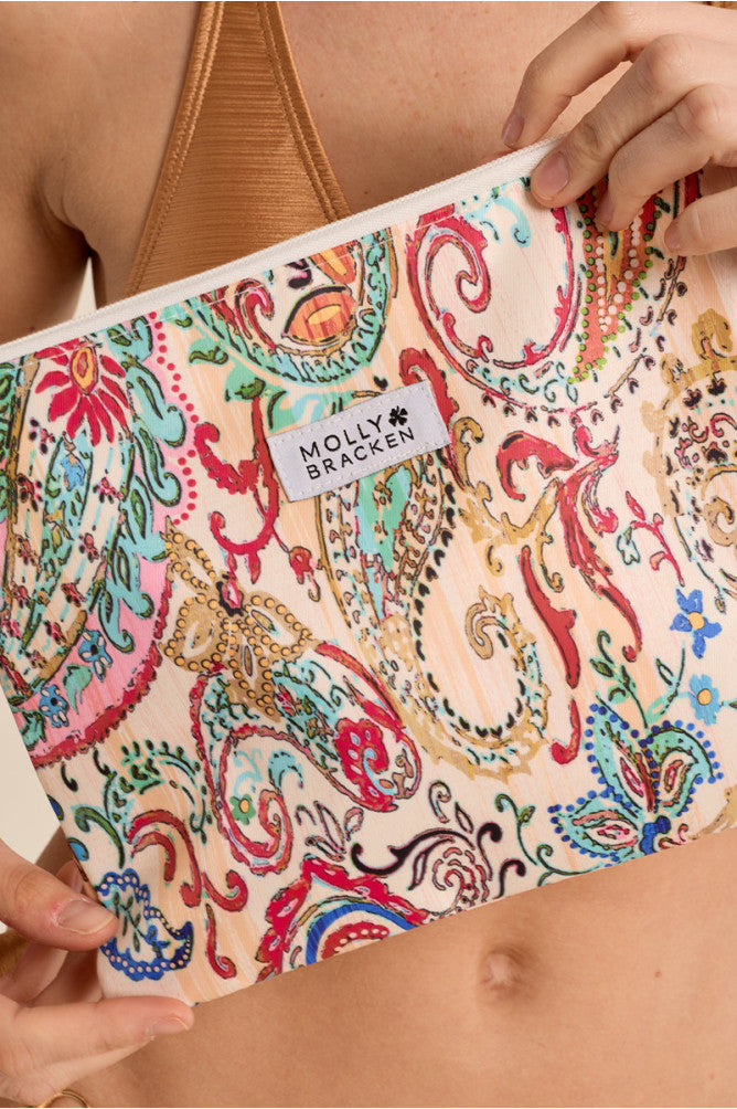 Molly Bracken Woven Clutch - Off White Paola.