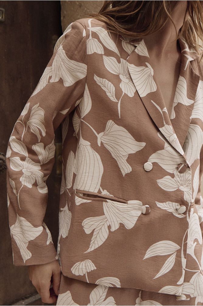 Molly Bracken Straight Blazer - Print.