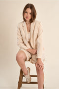 Molly Bracken Straight Blazer - Beige.