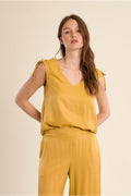 Molly Bracken Straight Flow Top - Gold