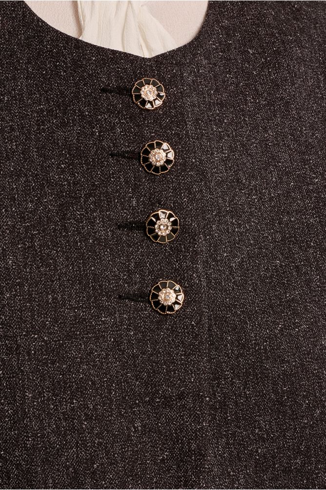 Molly Bracken Waistcoat - Dark Grey with White Speckles.