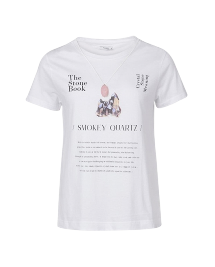 Smokey Quartz Graphic T-Shirt – White