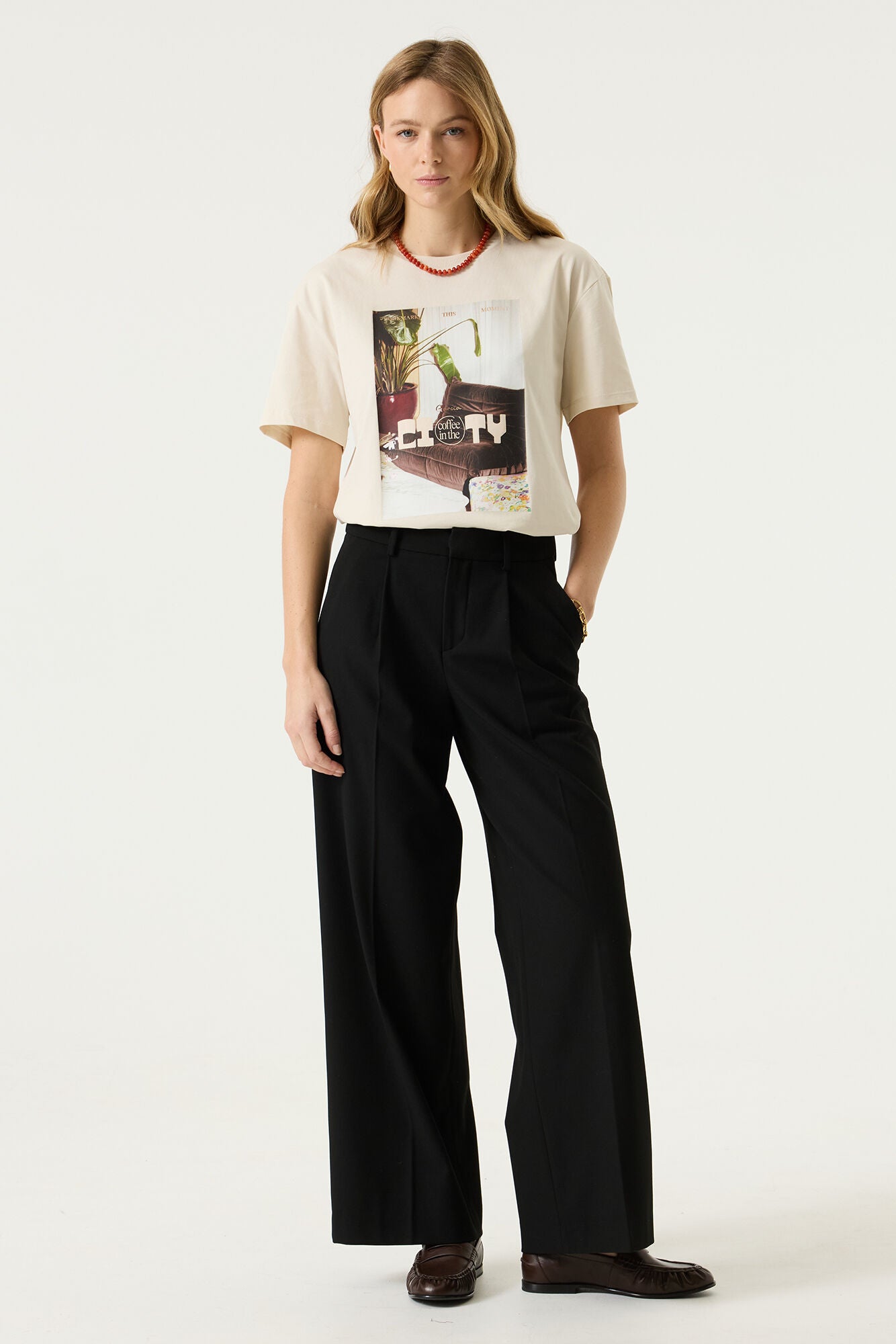 Garcia T/Shirt with Graphic - Beige.