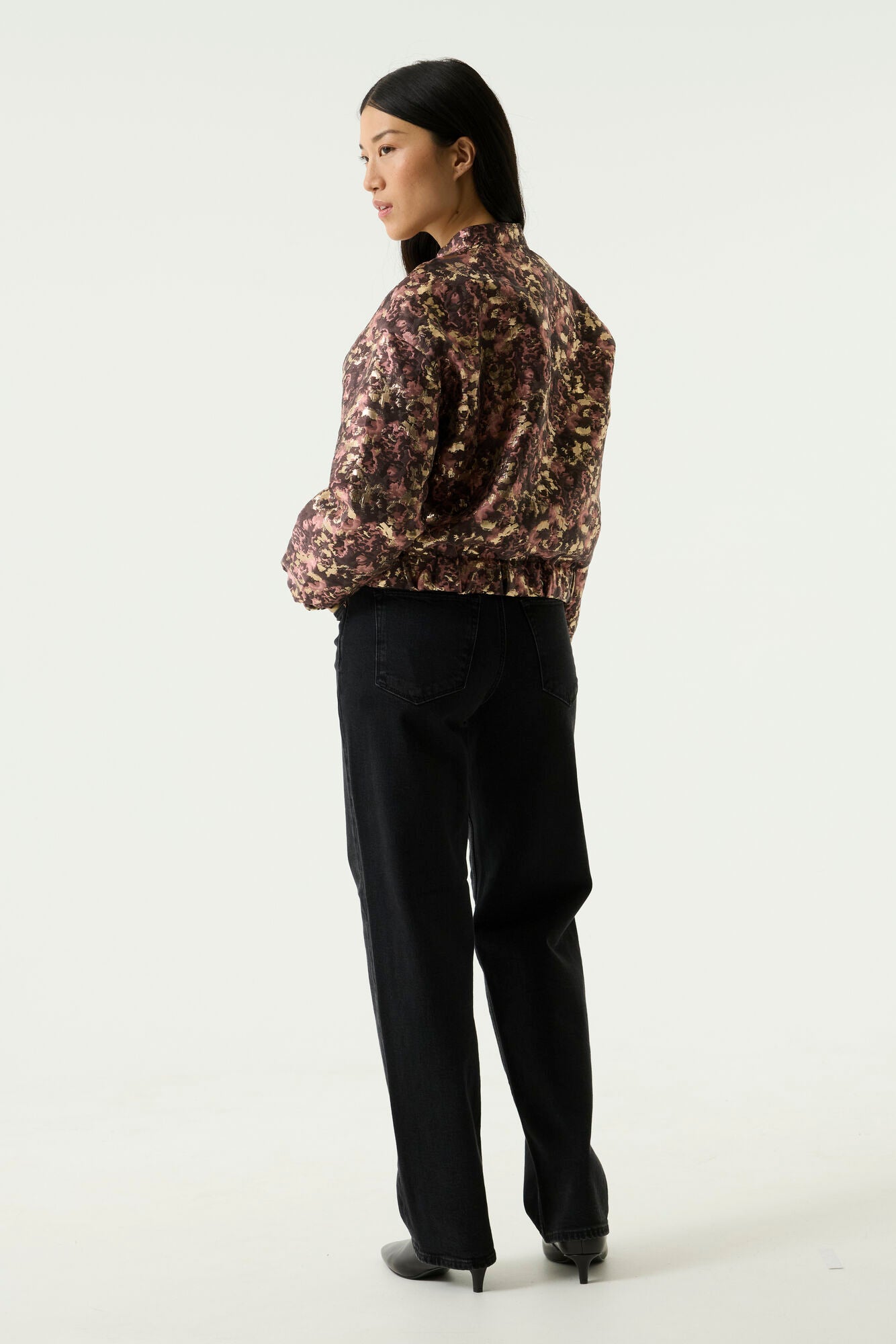 Garcia Bomber with Gold / Pink & Brown.
