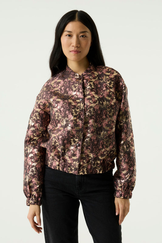 Garcia Bomber with Gold / Pink & Brown.
