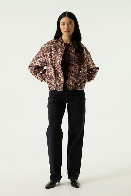 Garcia Bomber with Gold / Pink & Brown.