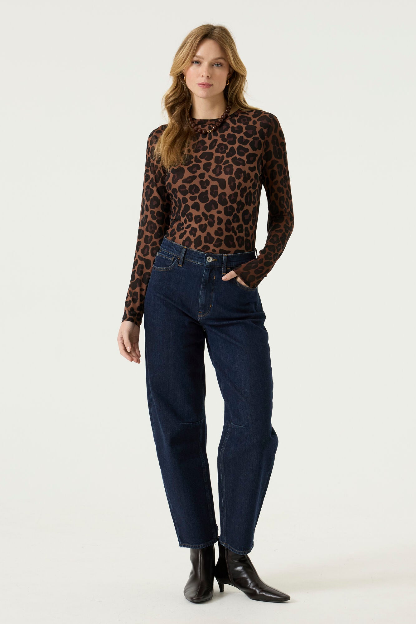 Garcia Mesh Top - Leopard Print.