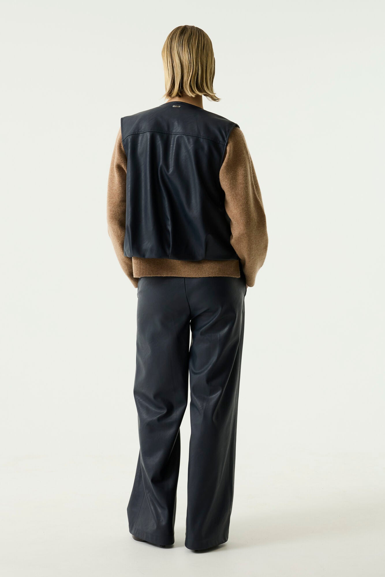 Garcia PU Sleeveless Gilet - Sapphire Mist
