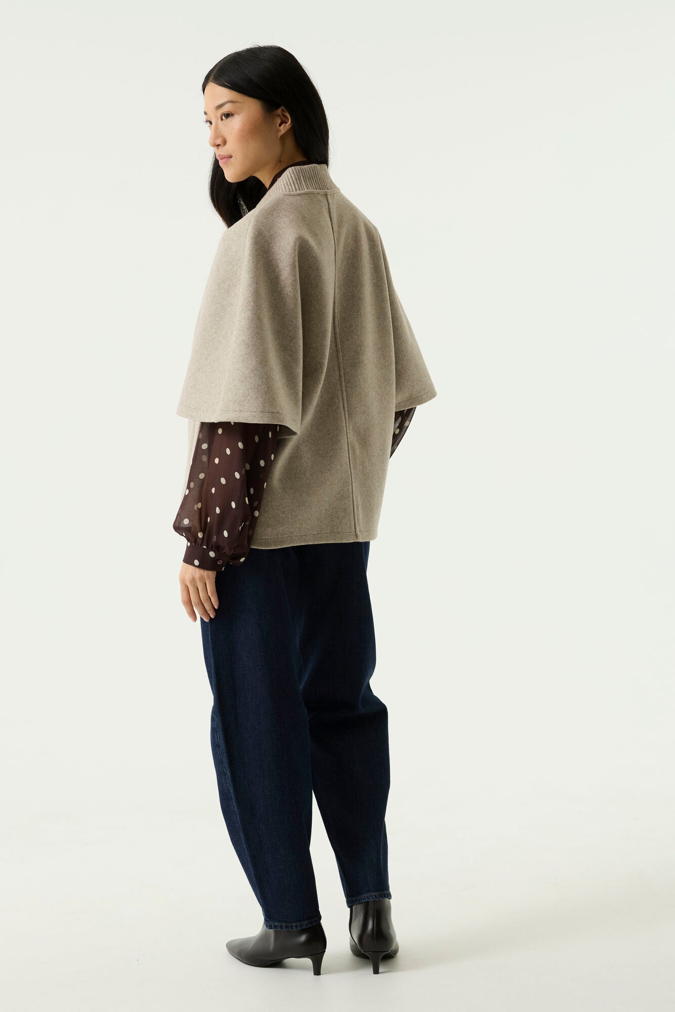 Garcia Cape Jacket - Beige Melange.