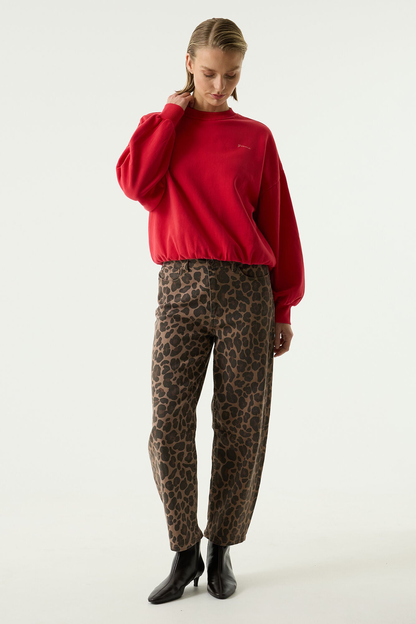 Garcia Barrel Trousers - Leopard
