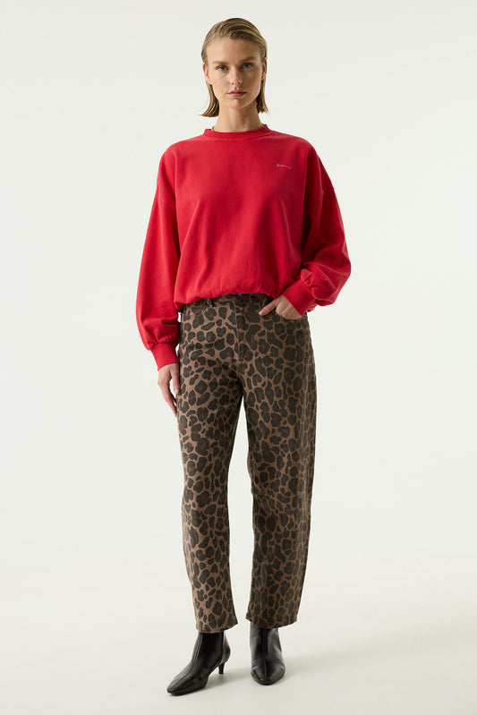 Garcia Barrel Trousers - Leopard
