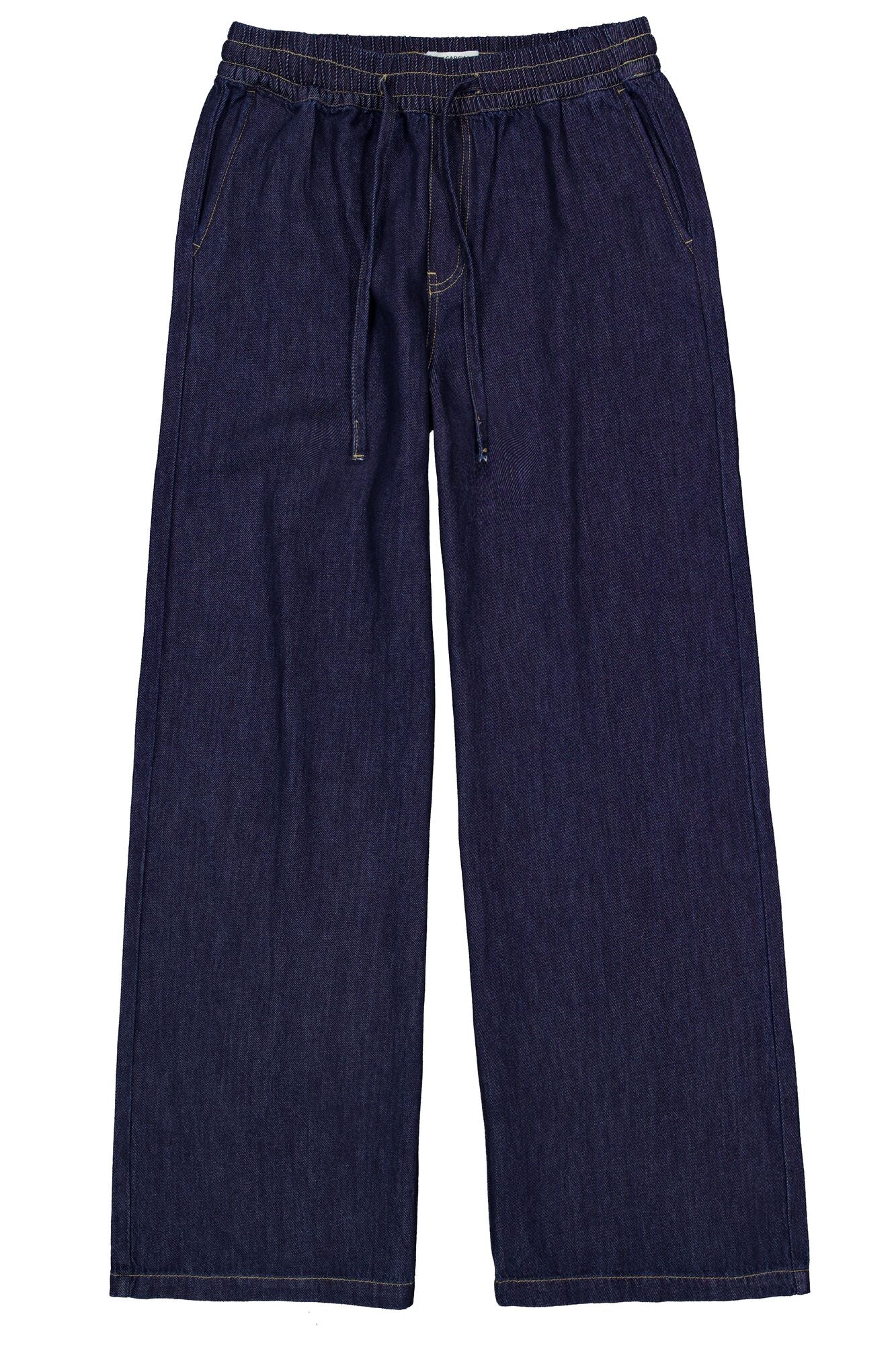 Garcia Cotton Wide Leg Trousers - Denim.