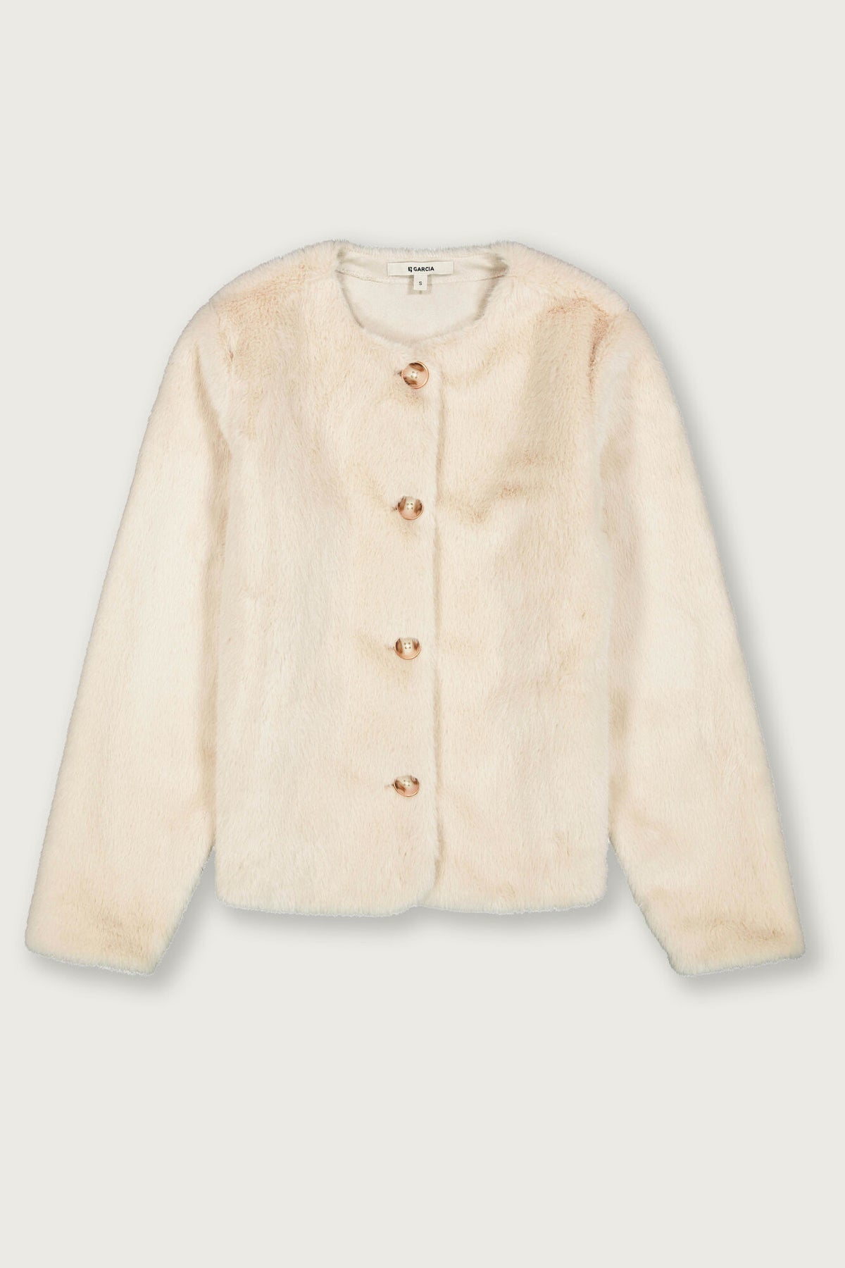 Garcia Faux Fur Jacket - Cream.