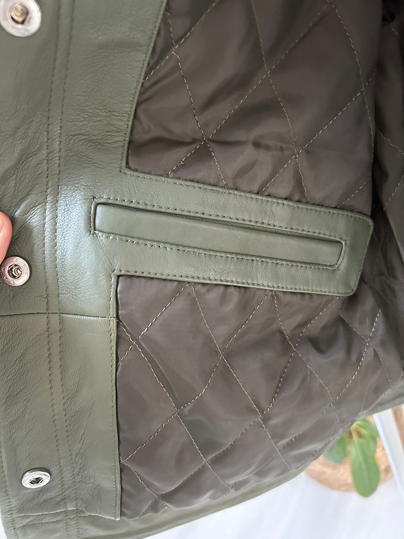 Bolongaro Trevor Leather Worker Jacket-Green