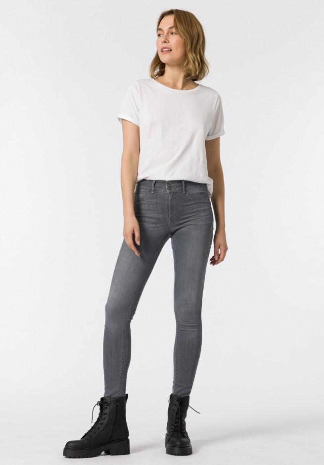 Tiffosi one size double up jeans - grey