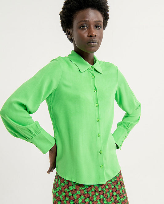 Surkana Puffed sleeve shirt - Green