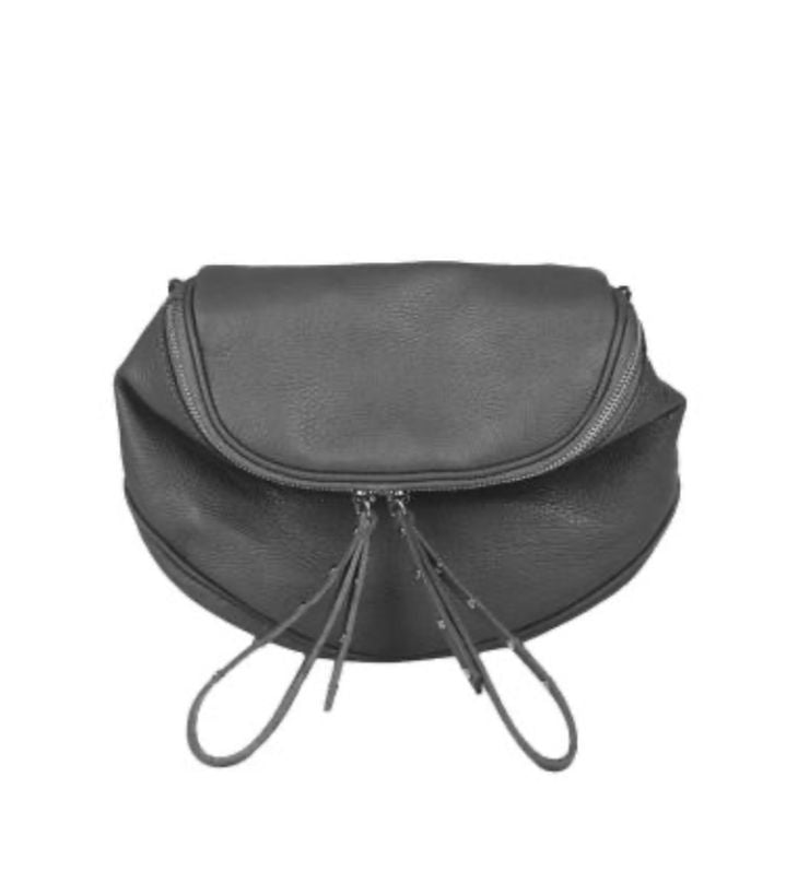 Fashion PO Leather cross body bag with strap-Grey