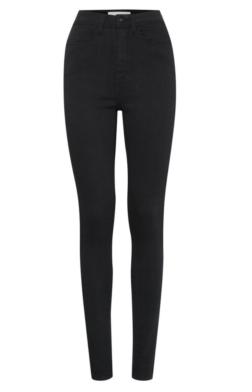 ICHI Jeans-Paloma HWaist-Second skin-Skinny Leg-Black