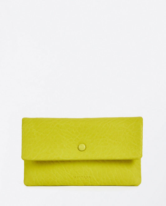 Surkana Soft coin purse with flap/card holder-Green