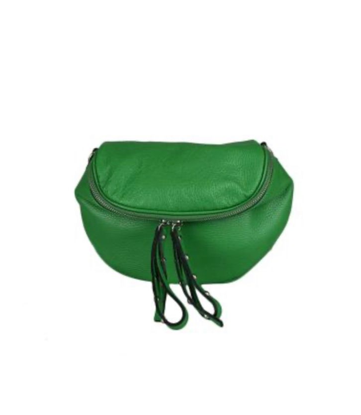 Fashion PO Leather cross body bag with strap-Green