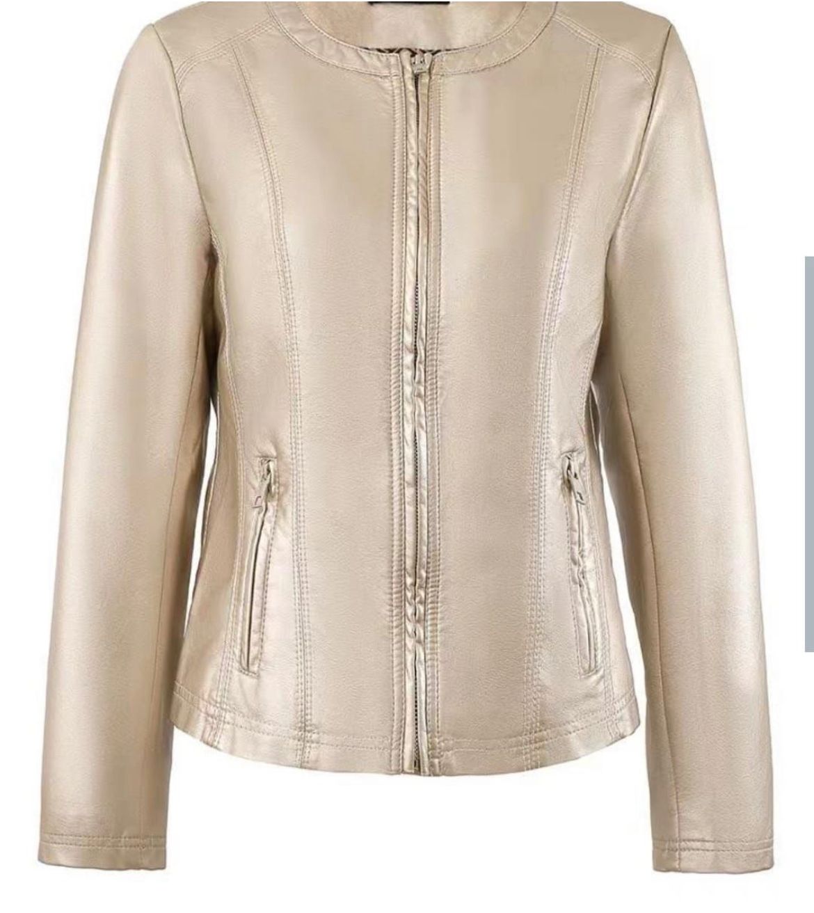 Kyla PU short jacket - Silver